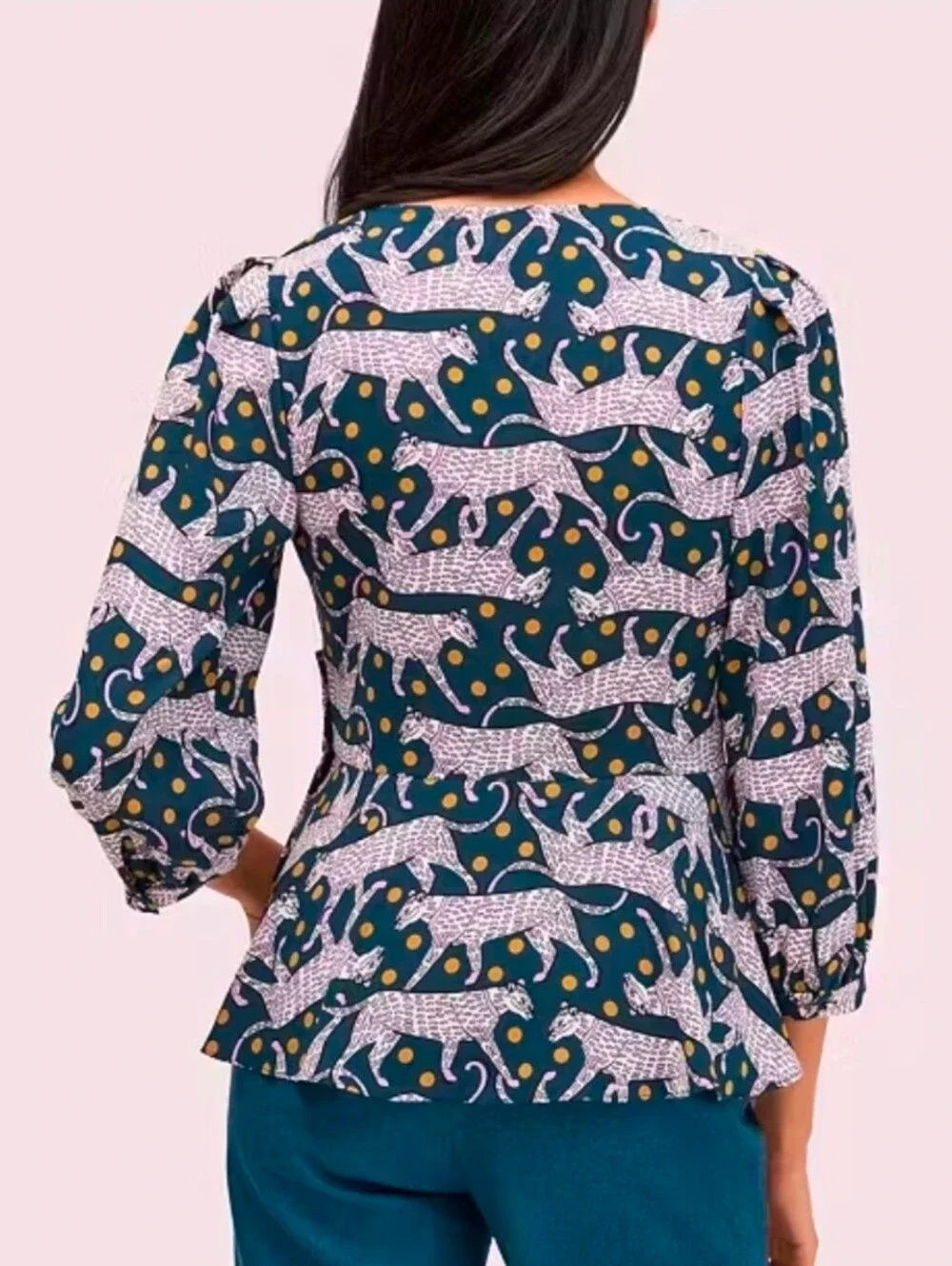 Kate Spade Panther Blouse. Size S